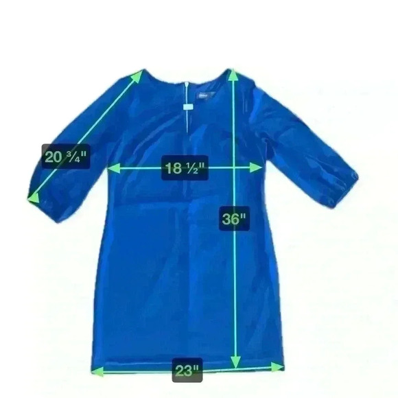 Donna Rocco New York, Size 14..3/4 Sleeve W/Back Silver Zipper exposed Detail. - Picture 9 of 10